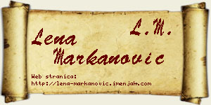 Lena Markanović vizit kartica